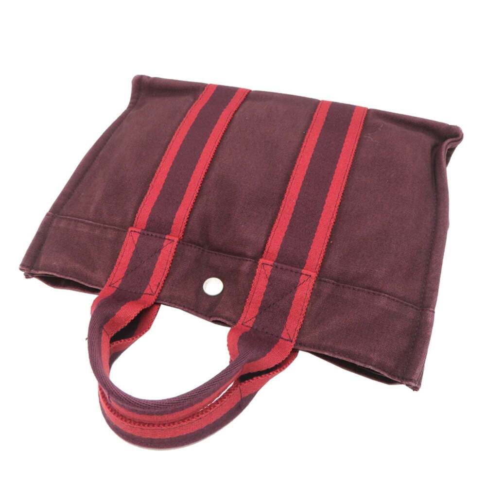 Hermes Fourre-Tout PM Women's/Men's Tote Bag, Canvas, Wine Red - Picture 4 of 10